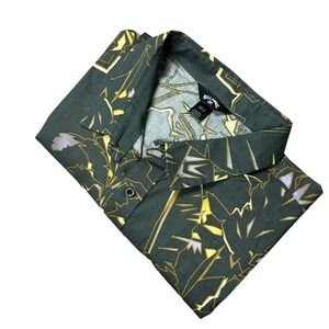 Billabong Chase SS Shirt Mens XL Tropical Leaf Button Cotton Summer Beach NWT